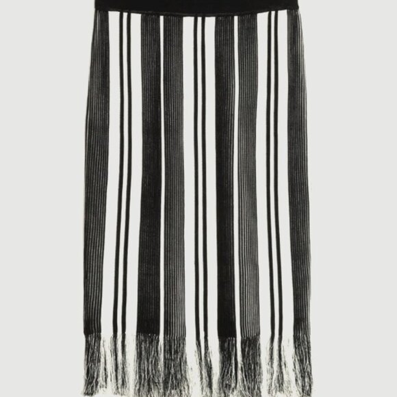 & Other Stories Striped Fringe Skirt - Picture 2 of 6